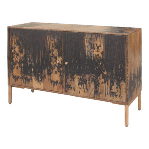 it contains two spacious shelves to keep your belongings tidy. It's completed with a rough