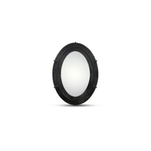 The oval your walls have been waiting for.  Antoni balances soft curves with solid presence. Its bold oval shape is outlined in aged black iron
