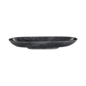 For when your “just set it down” deserves a better landing spot. The Venetia Tray is an elongated oval in solid Selwara black marble—classic