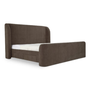 featuring both a headboard and a footboard crafted to create a cozy sanctuary. At the same time