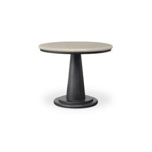 Not your typical café table. The Esme creates the look of tiled stone and metalwork using a single poured concrete form. Its glossy