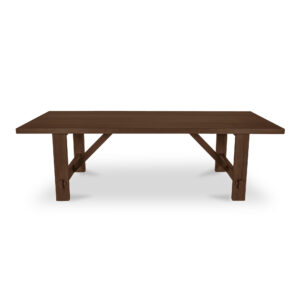 The Edmond outdoor dining table brings timeless elegance to al fresco dining. This FSC-certified solid teak table features a slatted top with stretchers and joinery detailing
