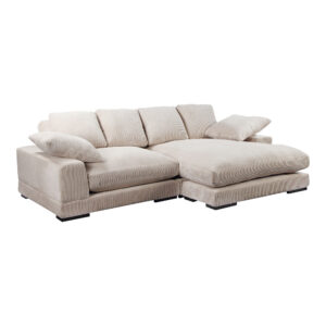 the Plunge sectional is masterfully crafted to maximize space and provide unparalleled relaxation. Its versatile flip chaise feature allows a left or right-side orientation that effortlessly adapts to create a sanctuary of style and repose