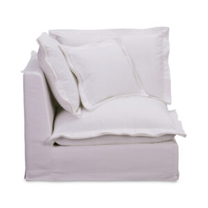With its gentle sloped arms and elegant slipcover easy-to-clean LiveSmart performance fabric upholstery