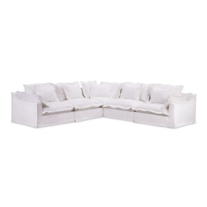 With its elegant slipcover easy-to-clean LiveSmart performance fabric upholstery