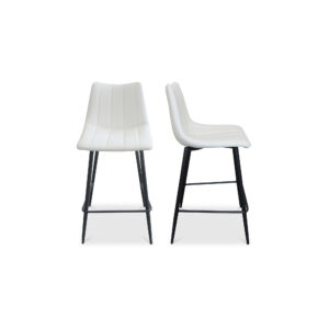 Contemporary modern counter stools get a new take with this sleek aesthetic. Available in several colors