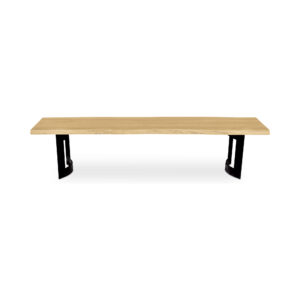 Nature did the styling here. Bent puts a live-edge oak top front and center