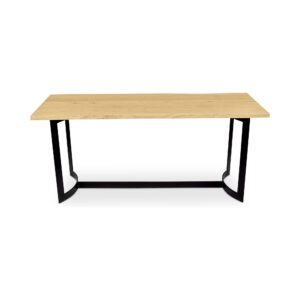 Nature did the styling here. Bent brings a live-edge solid oak top to center stage