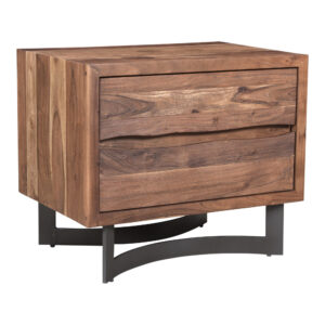 meet your match. Bent puts solid acacia’s live-edge character on display