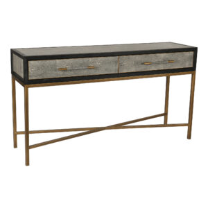 meet your new routine. The Mako console table brings Art Deco geometry to everyday living