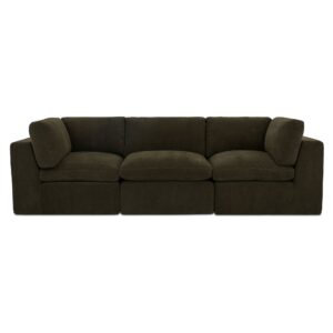 Smart design. Easy comfort. The Cates Modular Sofa delivers sink-in softness with a frameless