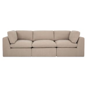 Smart design. Easy comfort. The Cates Modular Sofa delivers sink-in softness with a frameless