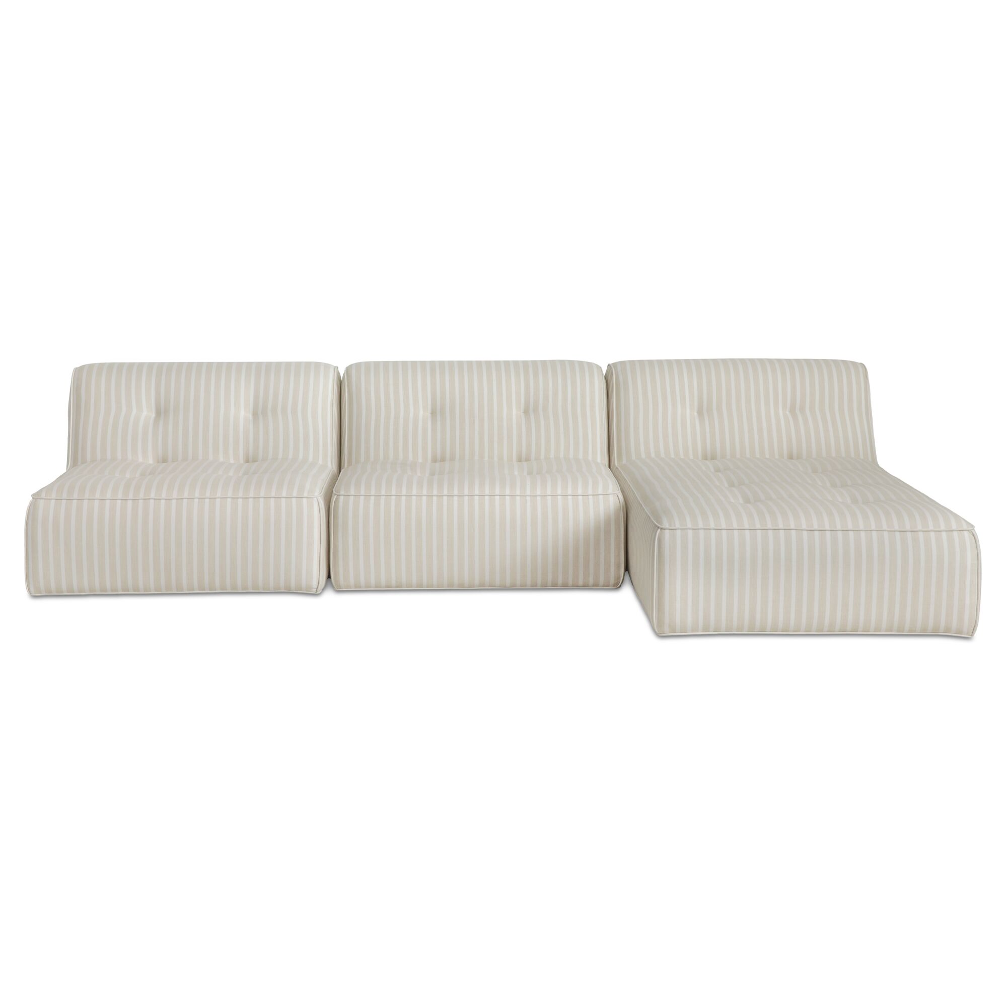Sunseeker 3 Piece Outdoor Lounge Brown Stripe