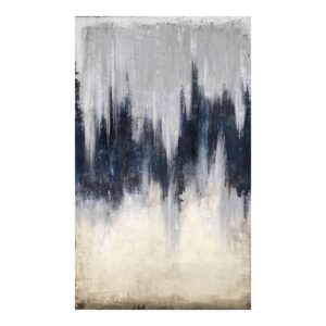 This extra-large painting will be the stunning focal point in any room it finds home. Tones from white to black in dramatic fashion. The hand-painted canvas provides an authentic work of art
