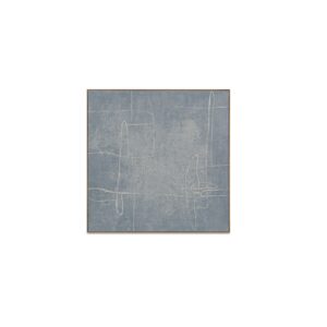 The Notion framed painting is a study in subtle sophistication. This minimalist abstract piece captivates with understated beauty and refined simplicity. Gestural lines scrawl across a cool blue canvas