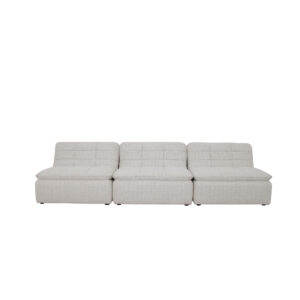 The Lino armless modular sofa sectional adds vintage charm reimagined for modern sophistication. Inspired by 1970s modernist design
