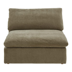 The Clay slipper chair is upholstered in fabric treated with JLA Resist™ performance treatment