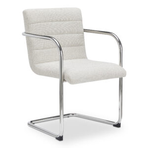 contrasting beautifully with easy-to-clean performance fabric upholstery in the Pedro dining chair. Durable and made to be lived in