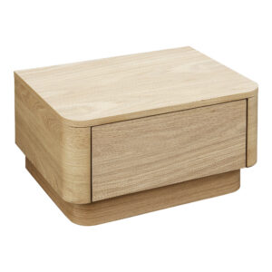 offering a relaxed look with built-in function. Its low-profile form feels grounded