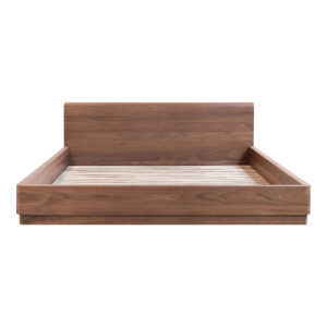 modern profile. Its low silhouette and panel headboard frame natural grain beautifully
