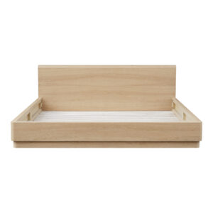 modern profile. Its low silhouette and panel headboard frame natural grain beautifully