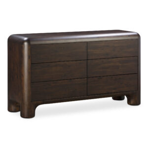 the Rowan 6-drawer dresser draws inspiration from the whimsical days of childhood with its robust