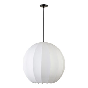 The Illume pendant lamp exudes mid-century charm with a sense of ethereal lightness. Its spherical cocoon-like design is crafted with delicate materials to create an enchanting