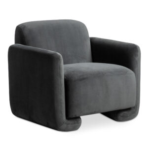 the Fallon accent chair features generous seating upholstered with soft-to-the-touch fabric