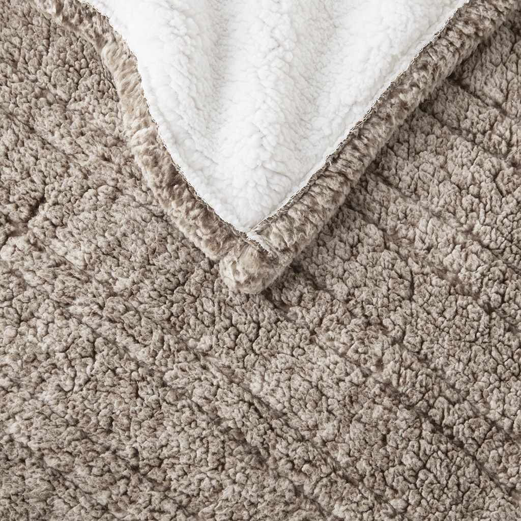 Marbled Sherpa Heated Throw