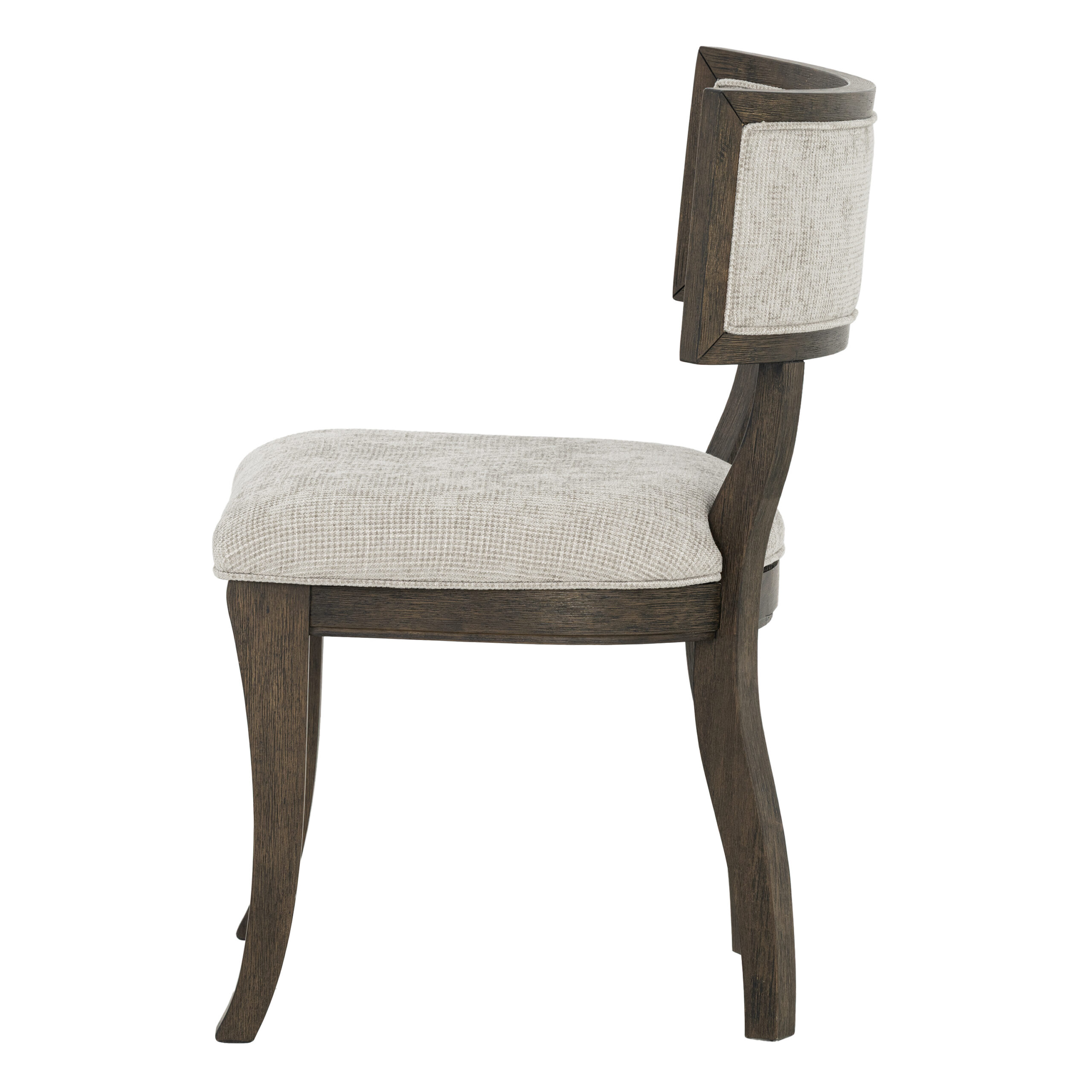 Marie Upholstered Split-Back Dining Chairs with Curved Wood Frame (Set of 2)