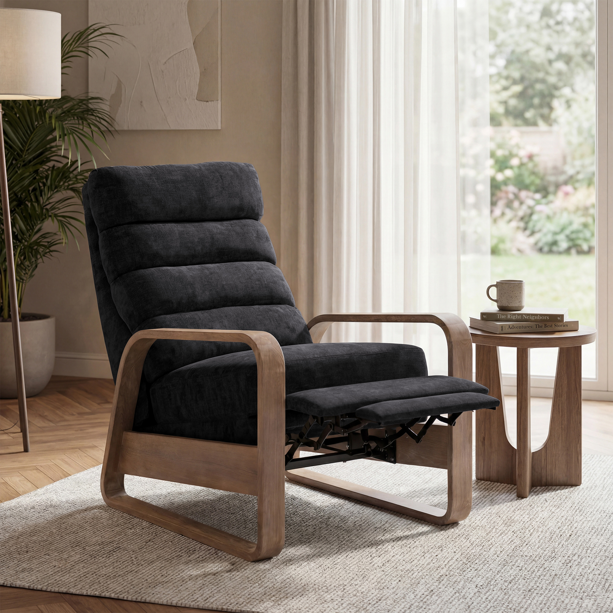 Jordan Wood framed push back Recliner