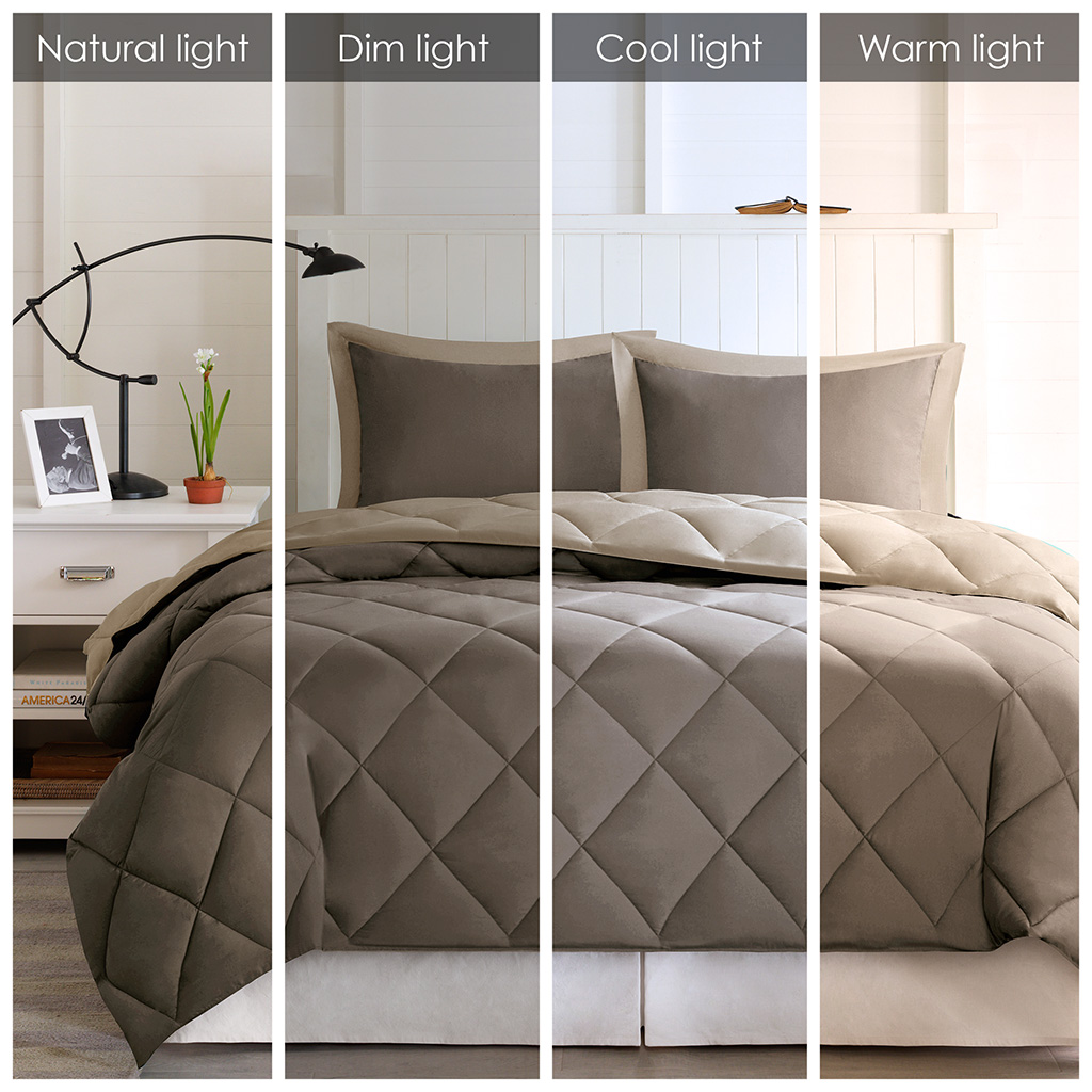 Larkspur 3M Scotchgard Reversible Down Alt Comforter Set