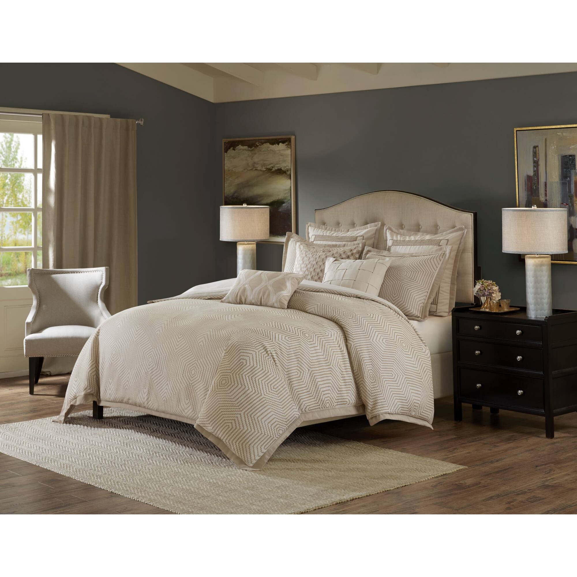 Shades of Serenity Jacquard Comforter Set