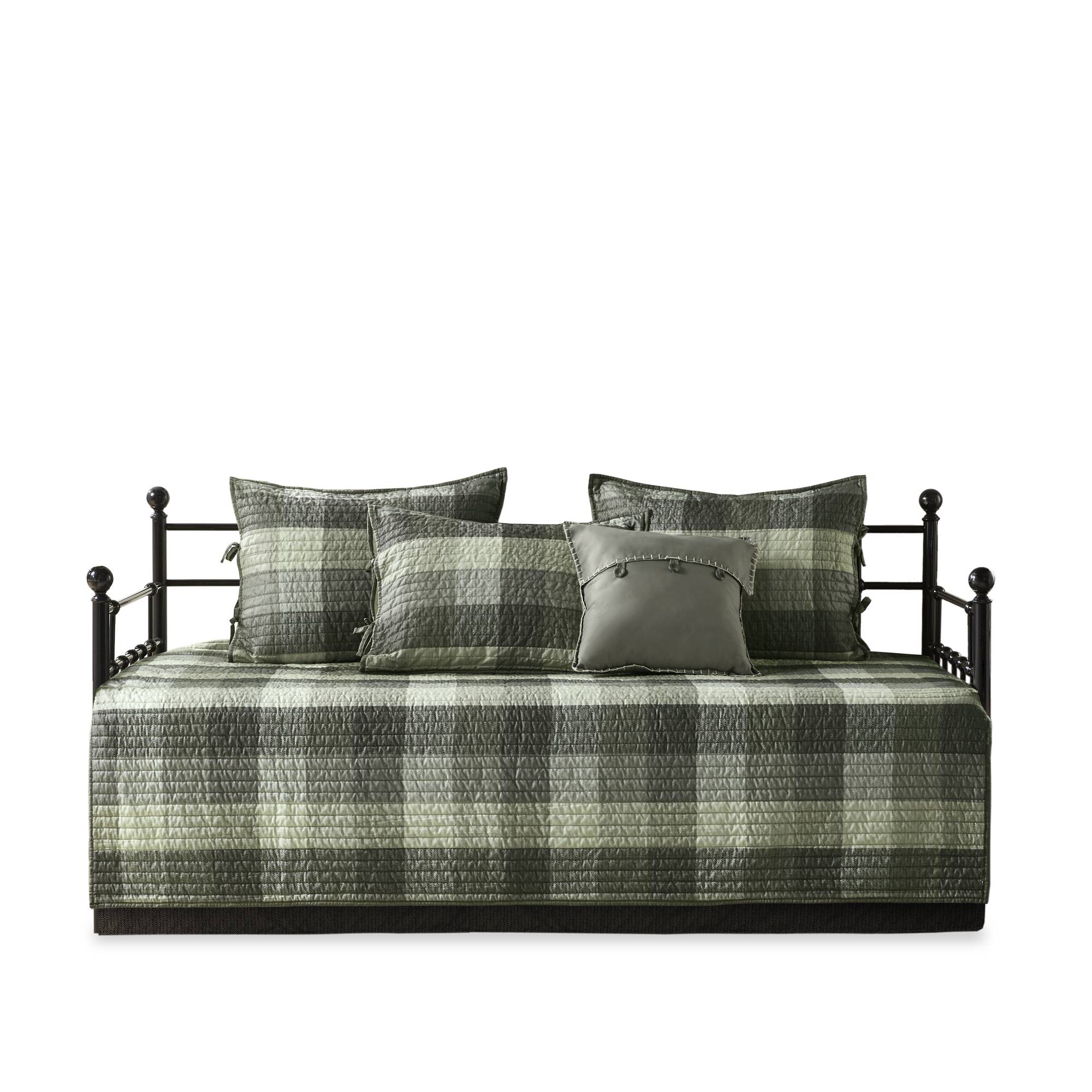 Ridge 6 Piece Reversible Plaid Daybed Cover Set