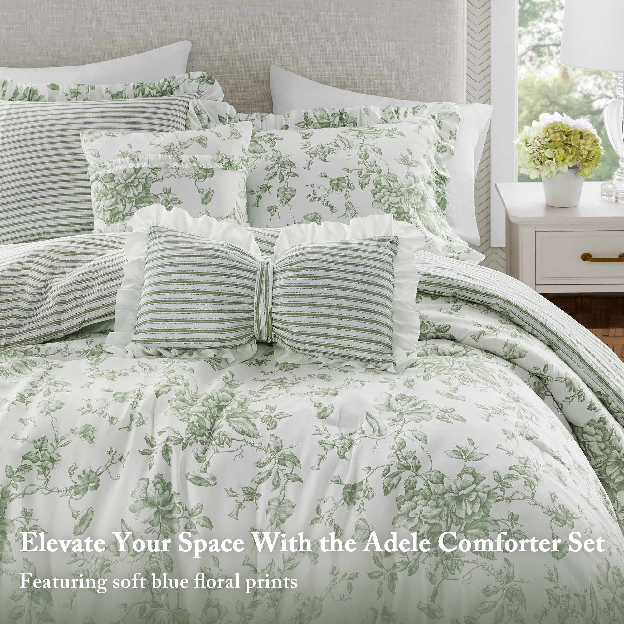 Adele Comforter Set with Decorative Pillows