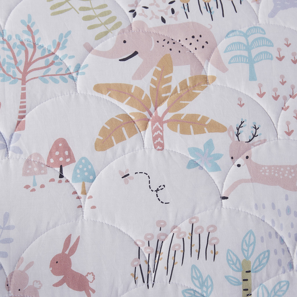 Iris Woodland Animals Reversible Cotton Quilt Set
