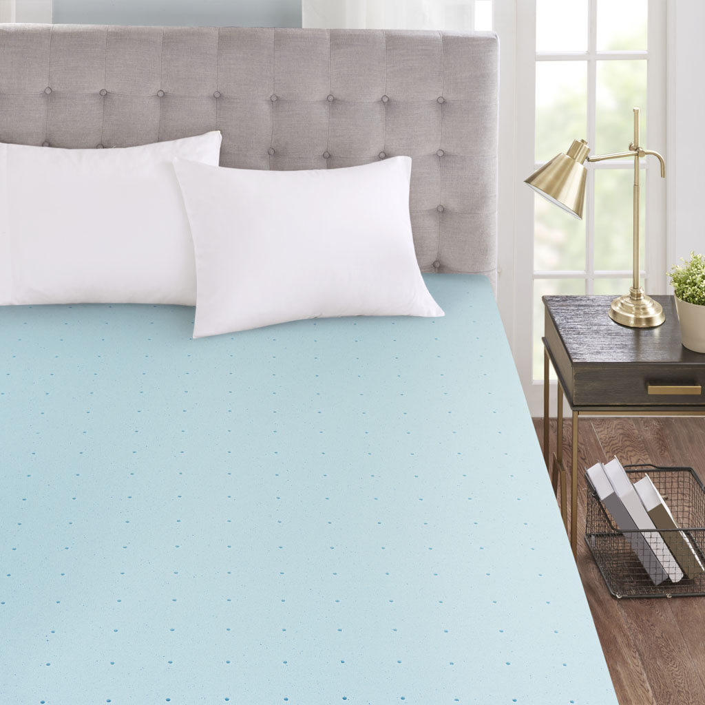 Hypoallergenic 3″ Cooling Gel Memory Foam Mattress Topper with Removable Cooling Cover