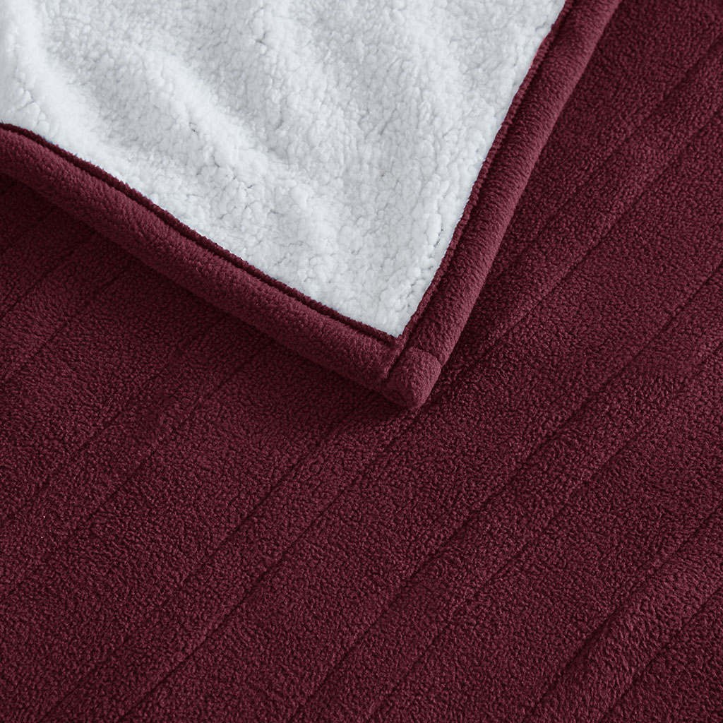 Fleece to Sherpa Heated Blanket