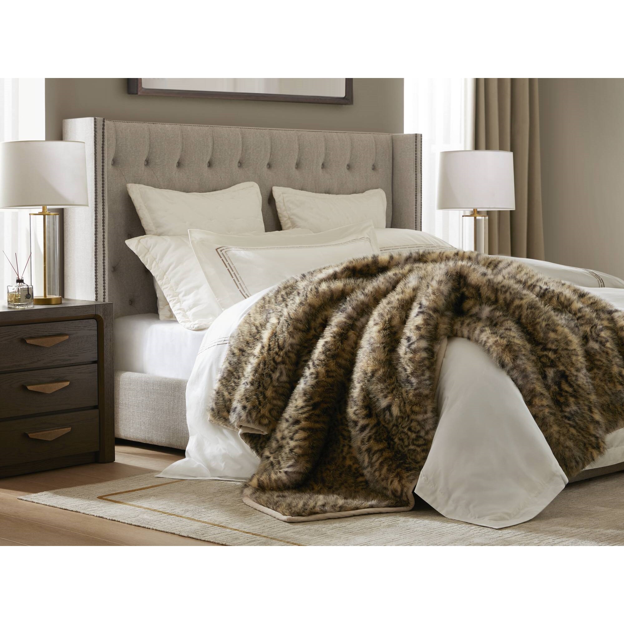 Botswana Animal Print Faux Fur Throw Blanket