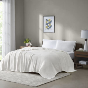 Freshspun Basketweave Cotton Blanket from Madison Park in  Cream. Freshspun Basketweave Cotton Blanket from Madison Park in  Cream. Freshspun Basketweave Cotton Blanket from Madison Park in  Cream. Freshspun Basketweave Cotton Blanket from Madison Park in  Cream. Freshspun Basketweave Cotton Blanket from Madison Park in  Cream.