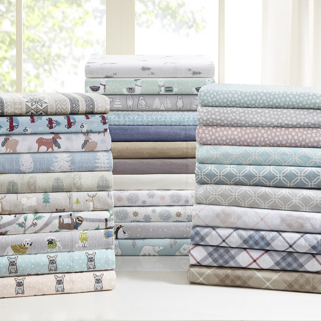 Cozy Cotton Flannel Printed Sheet Set