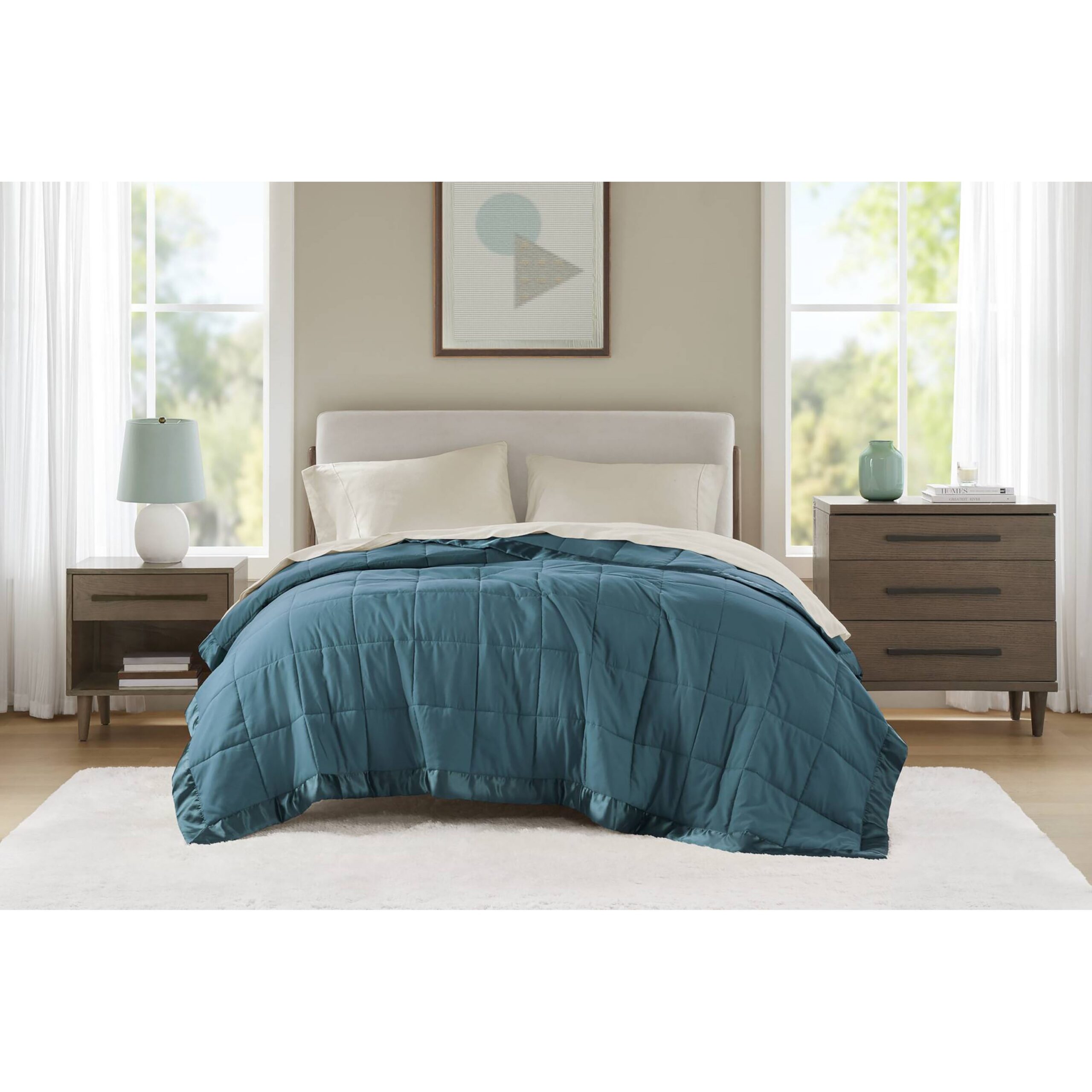 Windom Lightweight Down Alternative Blanket with Satin Trim