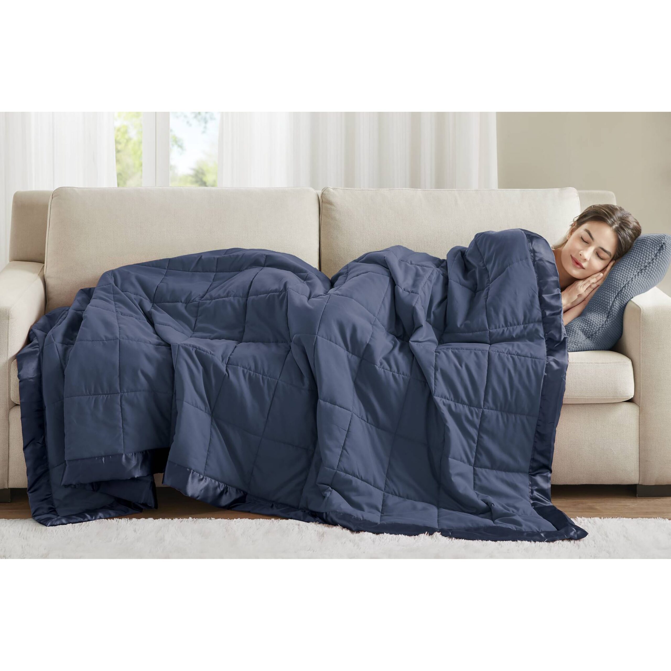 Windom Lightweight Down Alternative Blanket with Satin Trim