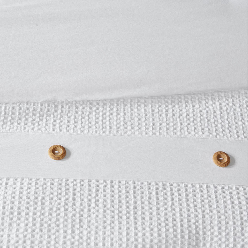 Finley 3 Piece Cotton Waffle Weave Comforter Set
