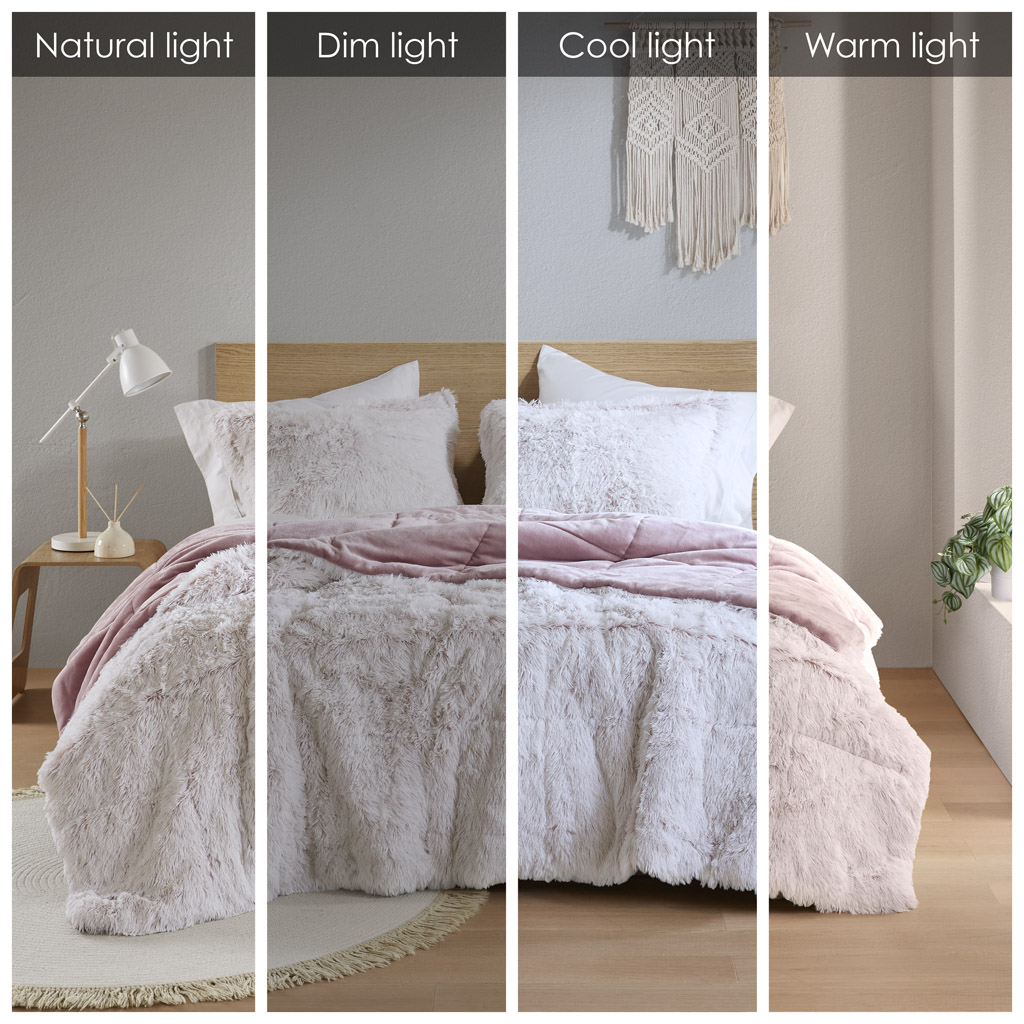 Malea Shaggy Faux Fur Comforter Mini Set