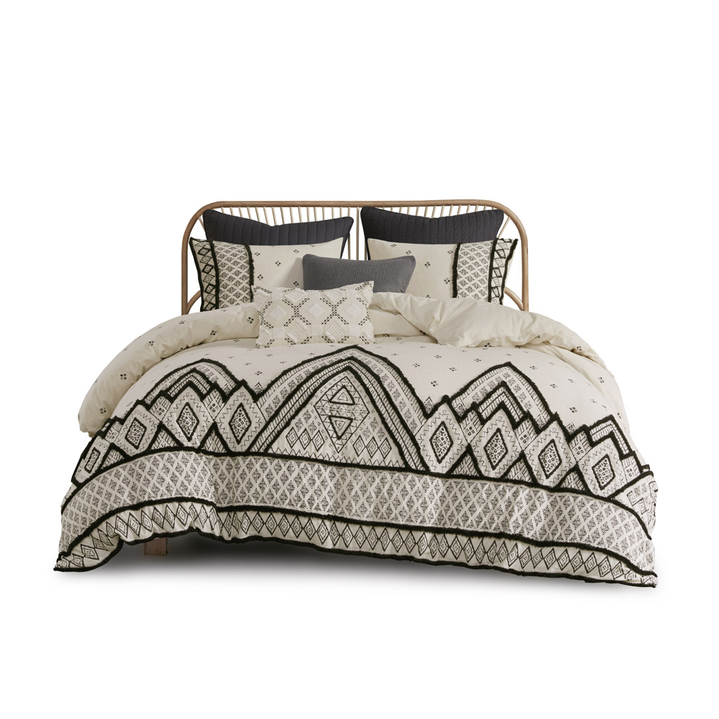 Marta 3 Piece Flax and Cotton Blended Duvet Cover Set