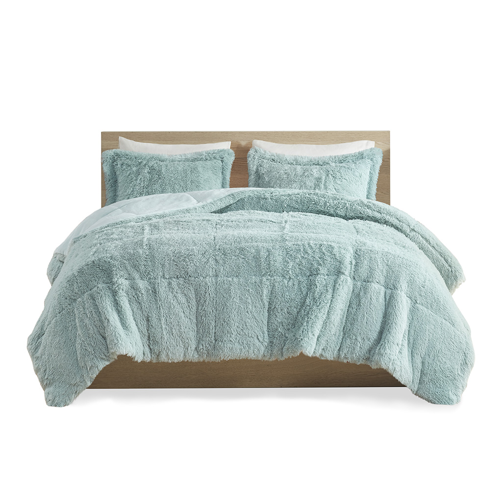 Malea Shaggy Faux Fur Comforter Mini Set