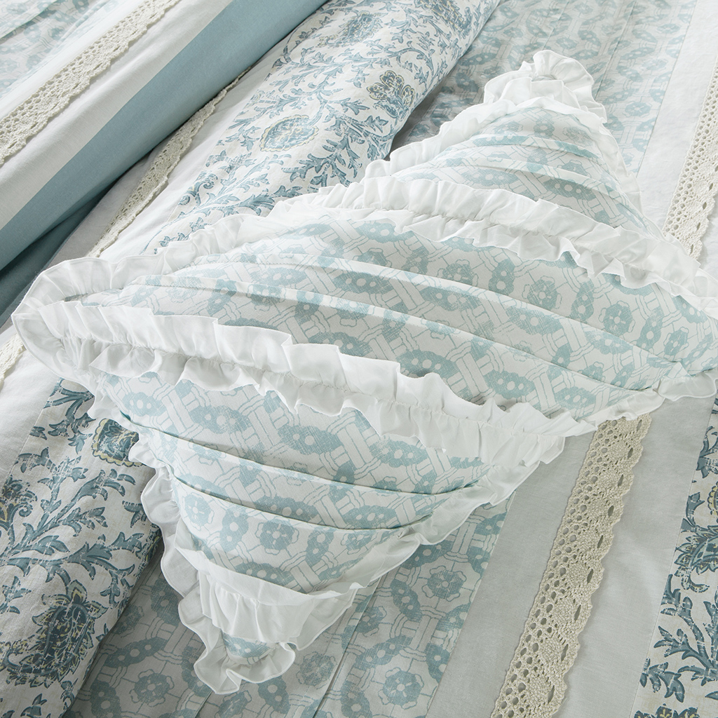 Dawn 9 Piece Cotton Percale Duvet Cover Set