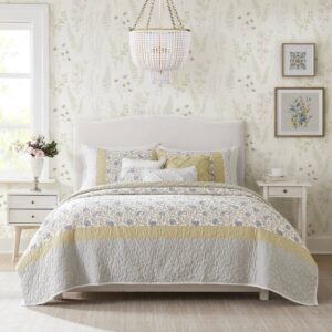 Dawn 6 Piece Cotton Percale Quilt Set with Throw Pillows from Madison Park in  Yellow. Dawn 6 Piece Cotton Percale Quilt Set with Throw Pillows from Madison Park in  Yellow. Dawn 6 Piece Cotton Percale Quilt Set with Throw Pillows from Madison Park in  Yellow. Dawn 6 Piece Cotton Percale Quilt Set with Throw Pillows from Madison Park in  Yellow. Dawn 6 Piece Cotton Percale Quilt Set with Throw Pillows from Madison Park in  Yellow.