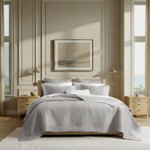 Liam Hotel 3 Piece Cotton Quilt Set from Harbor House in  Light Gray. Liam Hotel 3 Piece Cotton Quilt Set from Harbor House in  Light Gray. Liam Hotel 3 Piece Cotton Quilt Set from Harbor House in  Light Gray. Liam Hotel 3 Piece Cotton Quilt Set from Harbor House in  Light Gray. Liam Hotel 3 Piece Cotton Quilt Set from Harbor House in  Light Gray.
